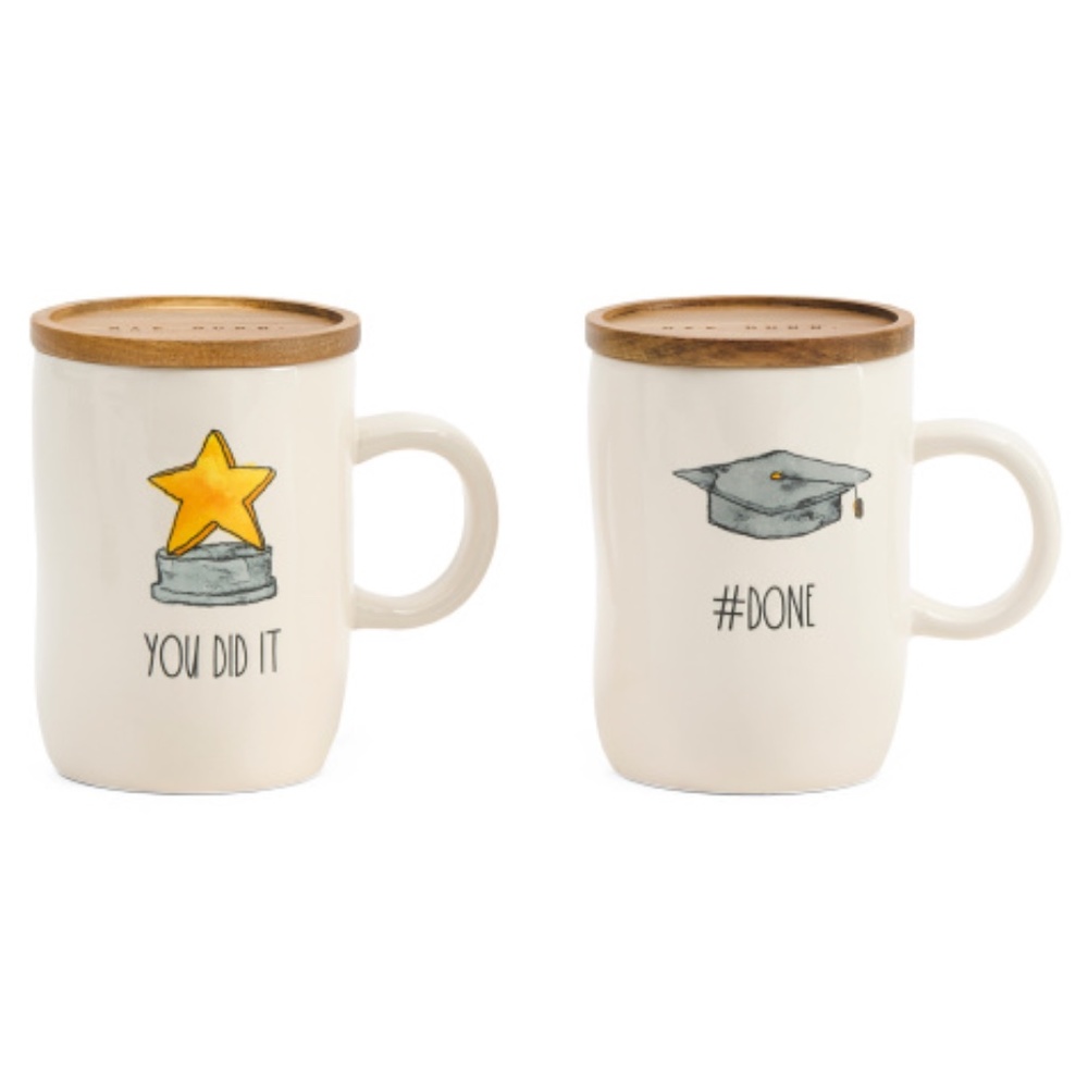 Rae Dunn 4 pc Graduation Mugs Set You Did It #Done